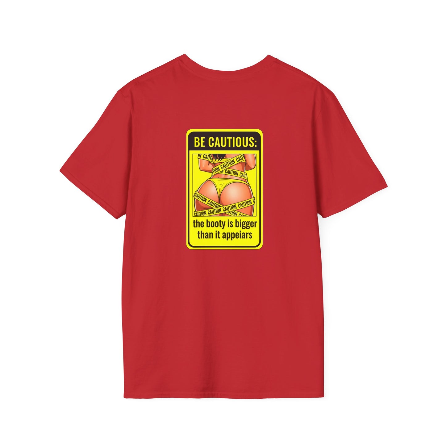 'Be Cautious' Unisex Double-Sided Graphic T-Shirt