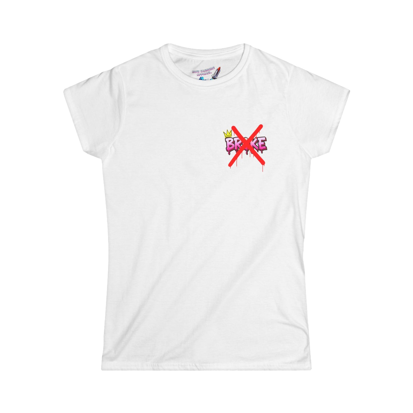 ‘No Broke Boys’ Women's Double-Sided Graphic T-Shirt
