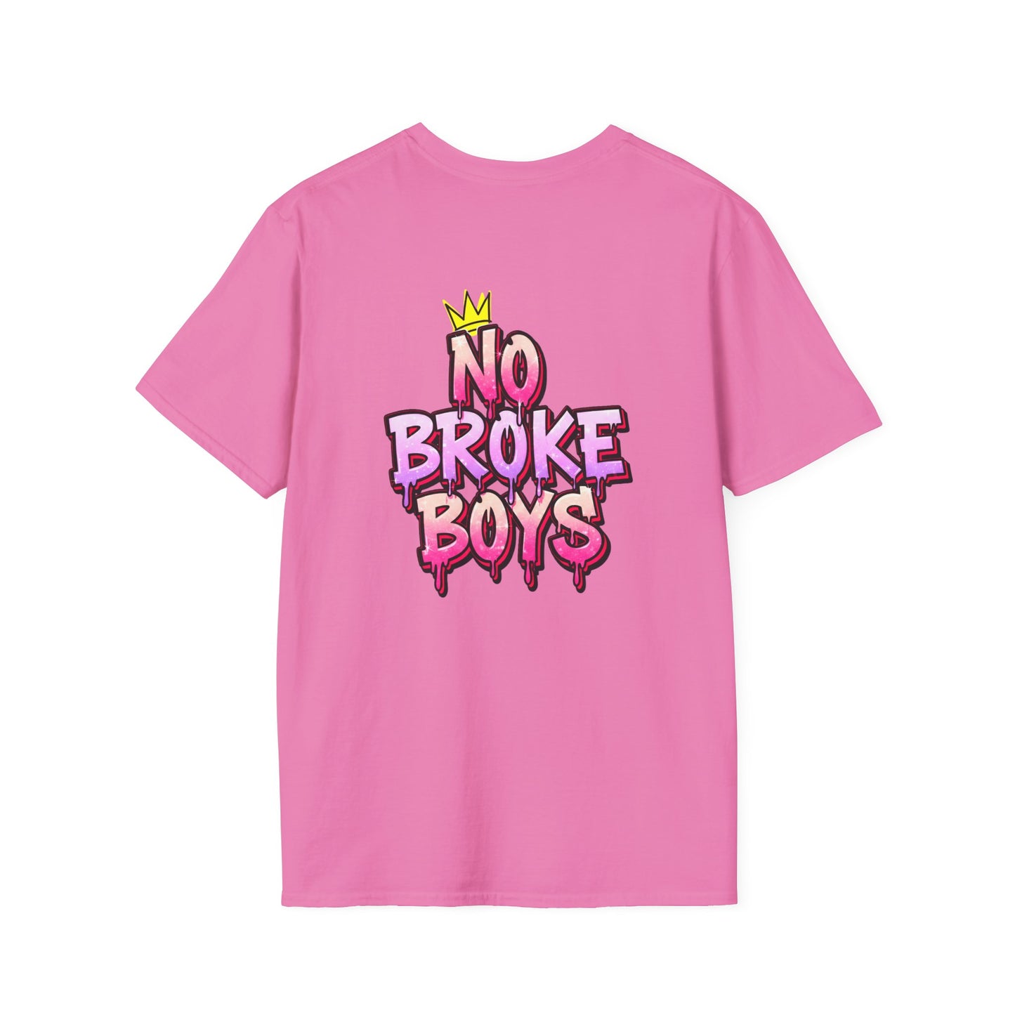 'No Broke Boys' Unisex Double-Sided Graphic T-Shirt