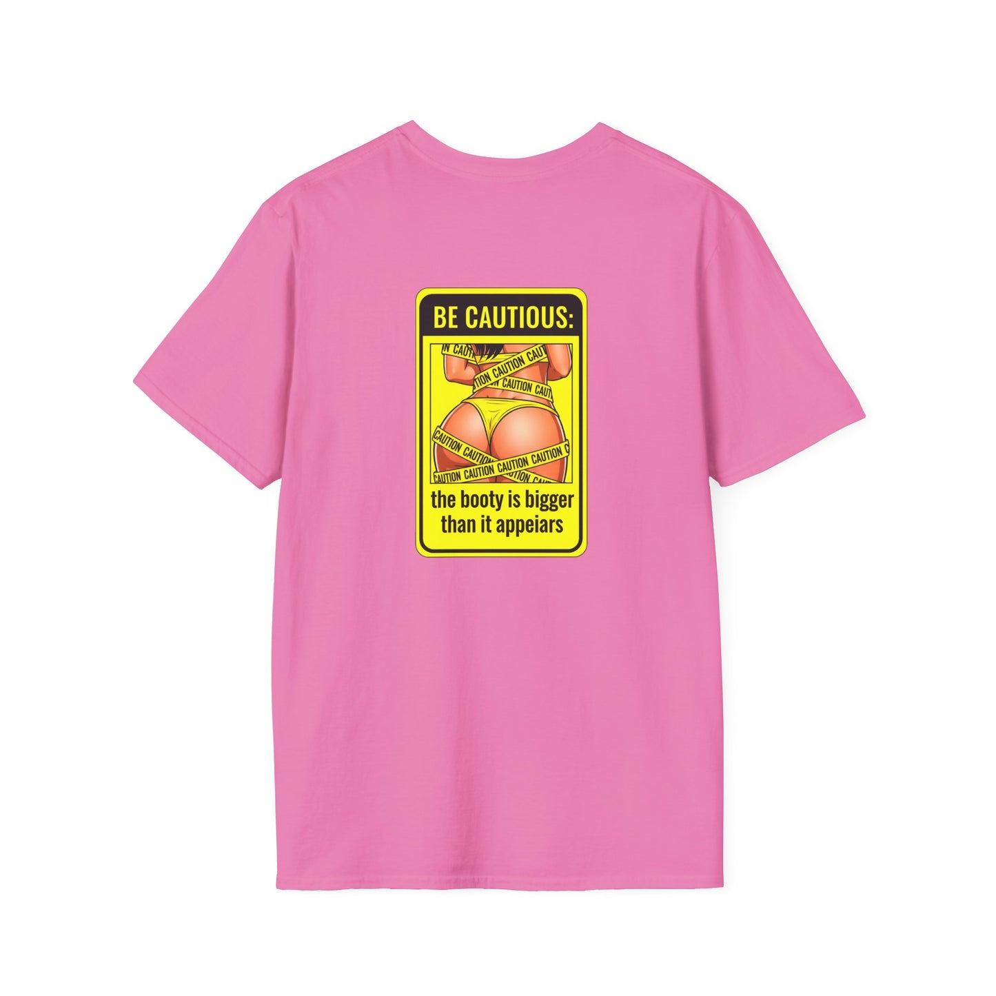 'Be Cautious' Unisex Double-Sided Graphic T-Shirt