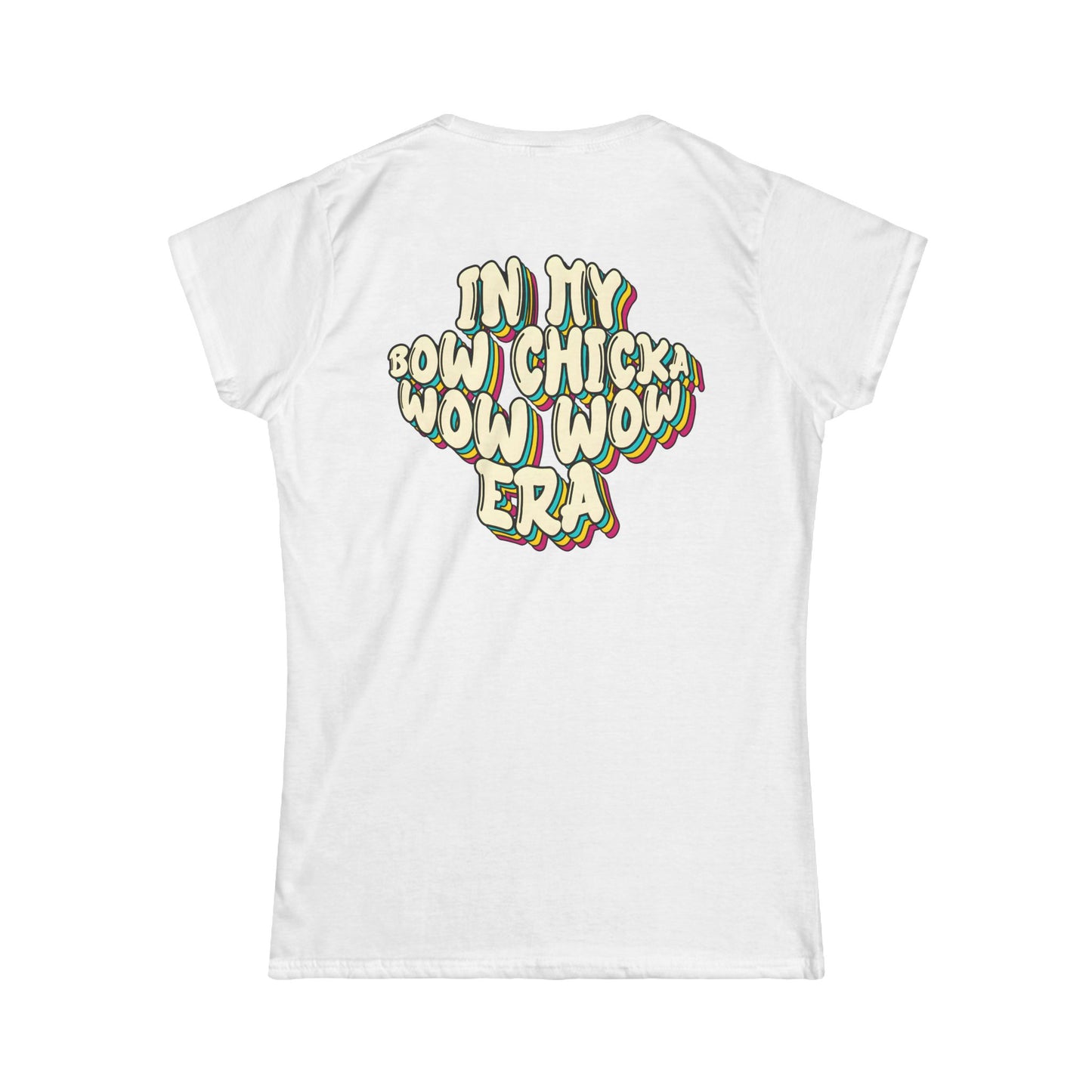 ‘Bow Chicka Wow Wow Era’ Women's Double-Sided Graphic T-Shirt