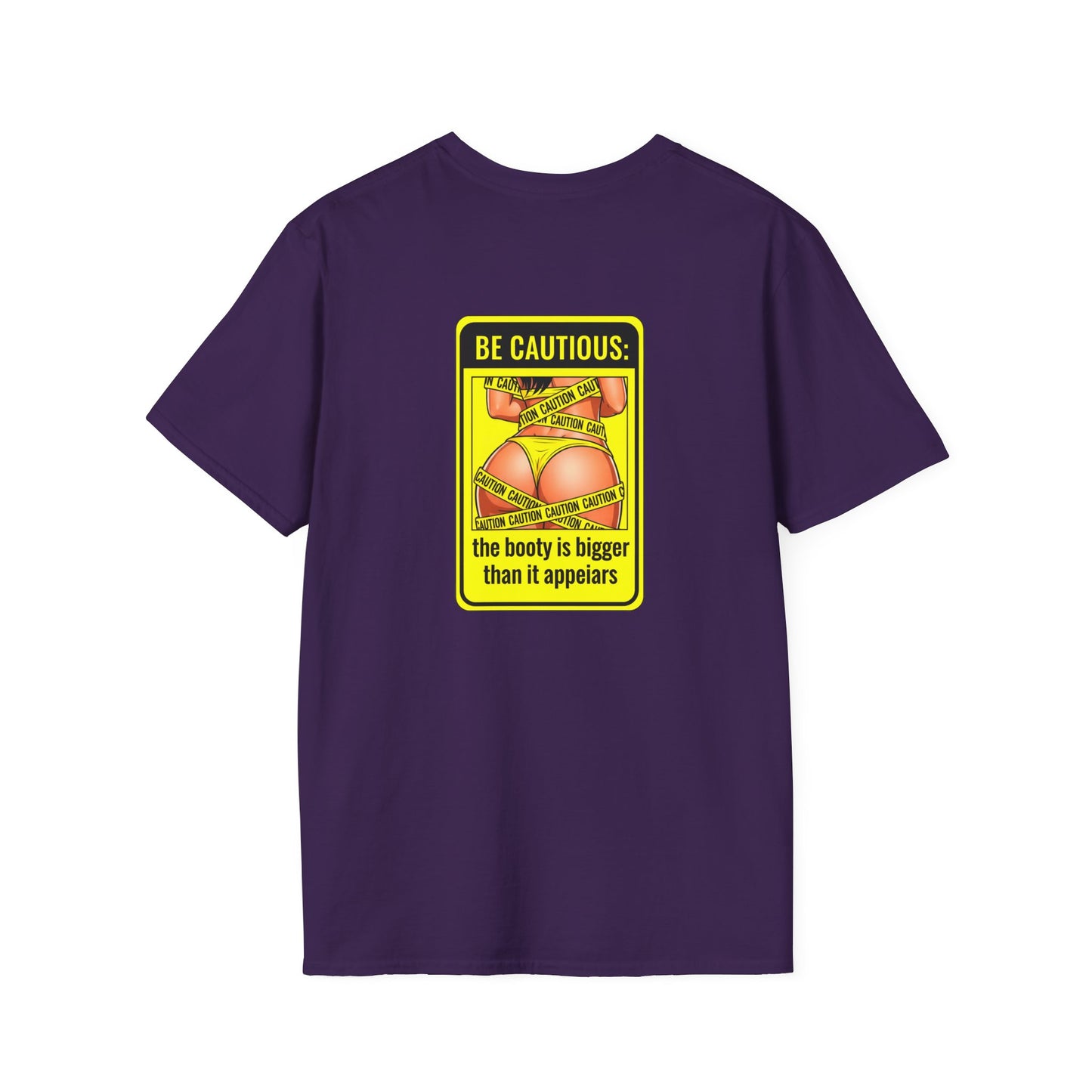 'Be Cautious' Unisex Double-Sided Graphic T-Shirt