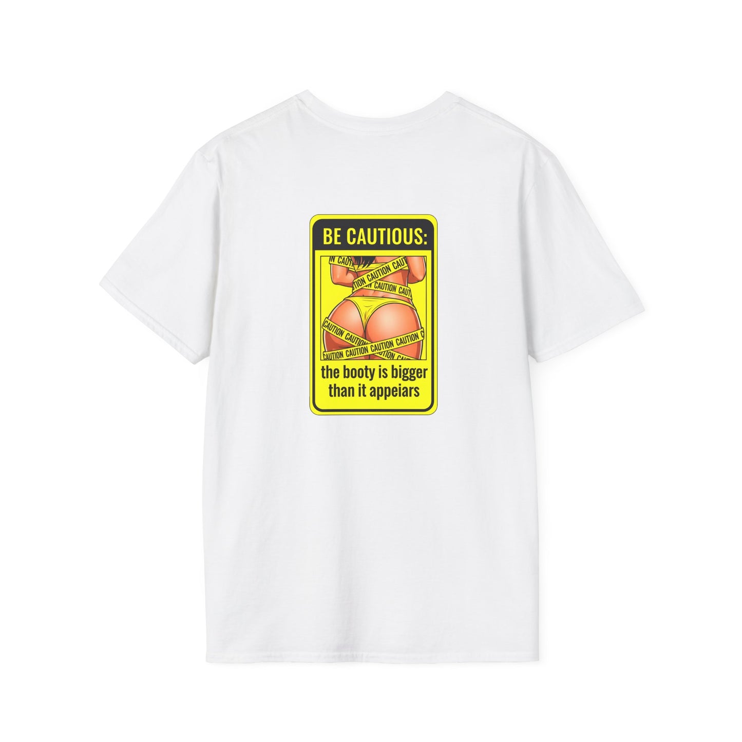 'Be Cautious' Unisex Double-Sided Graphic T-Shirt