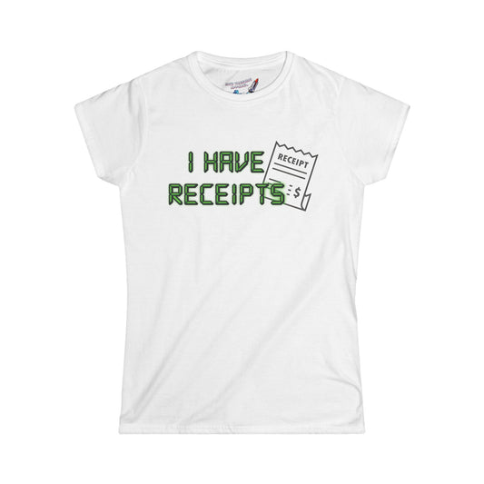 'Receipts' Women's Graphic T-Shirt