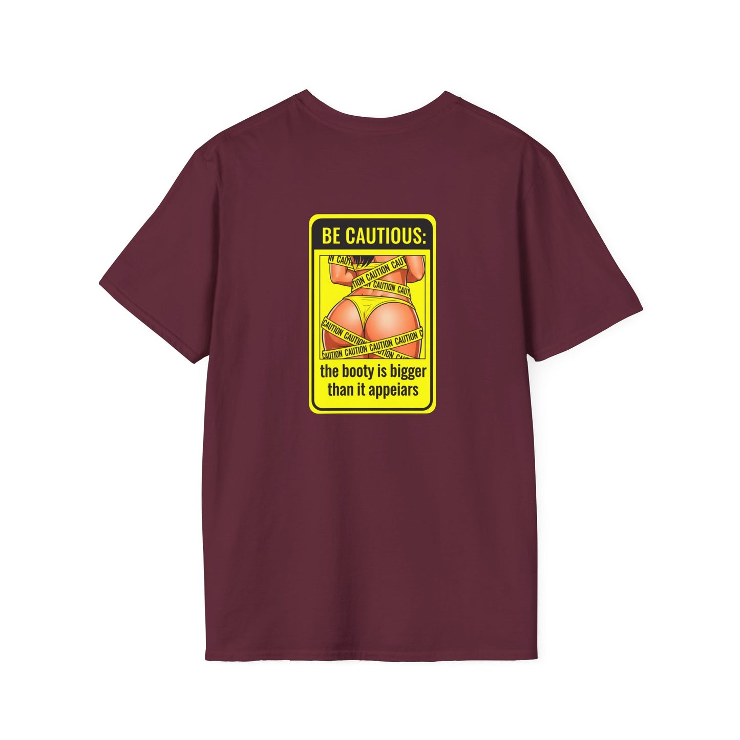 'Be Cautious' Unisex Double-Sided Graphic T-Shirt