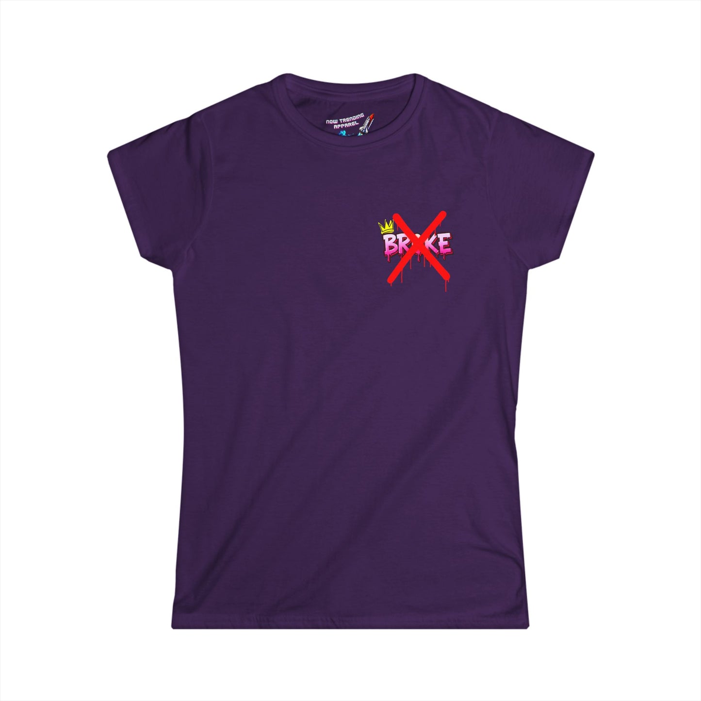 ‘No Broke Boys’ Women's Double-Sided Graphic T-Shirt