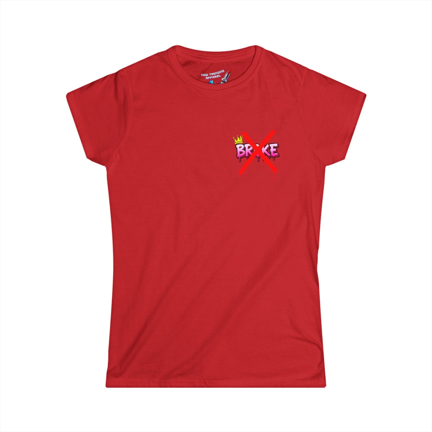 ‘No Broke Boys’ Women's Double-Sided Graphic T-Shirt