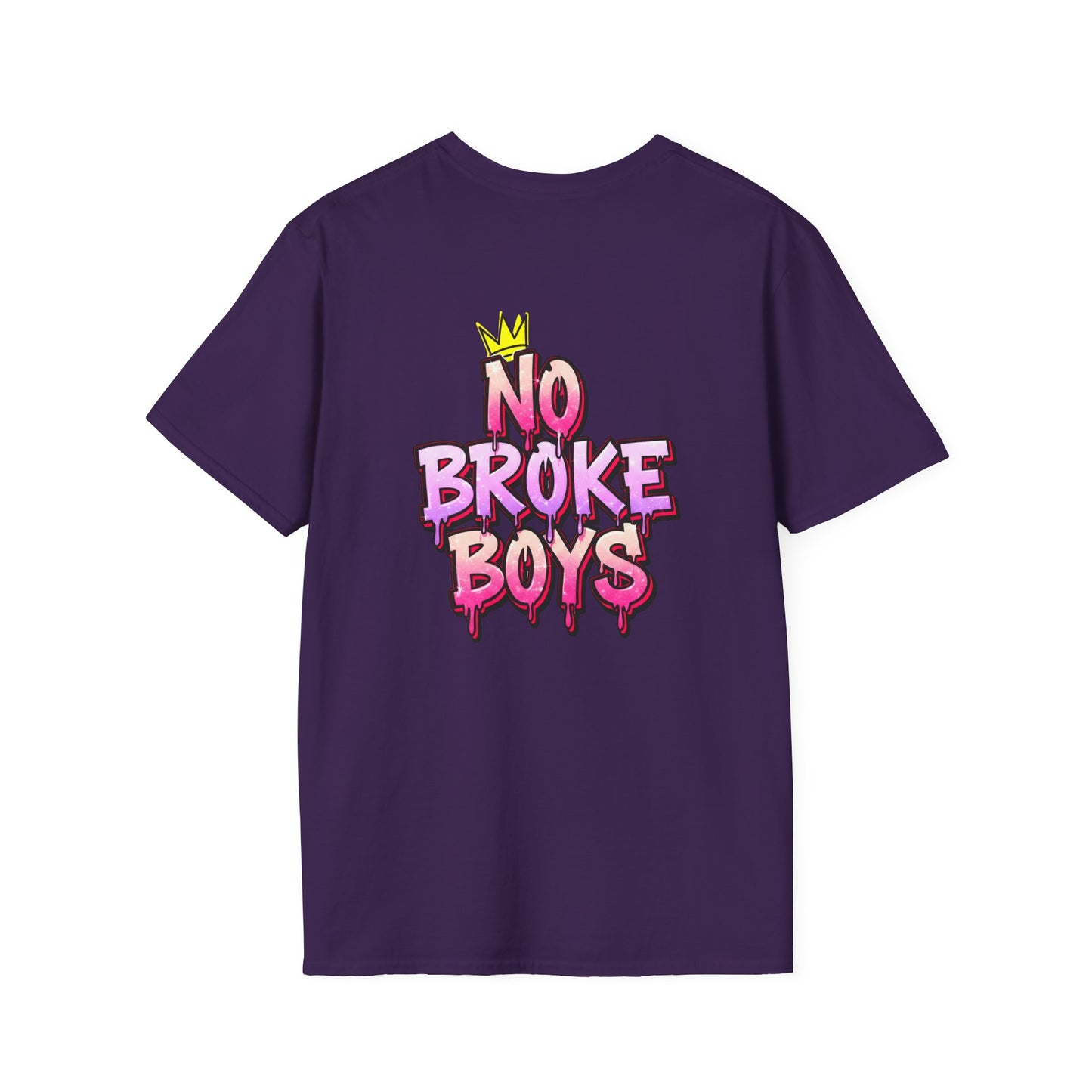 'No Broke Boys' Unisex Double-Sided Graphic T-Shirt