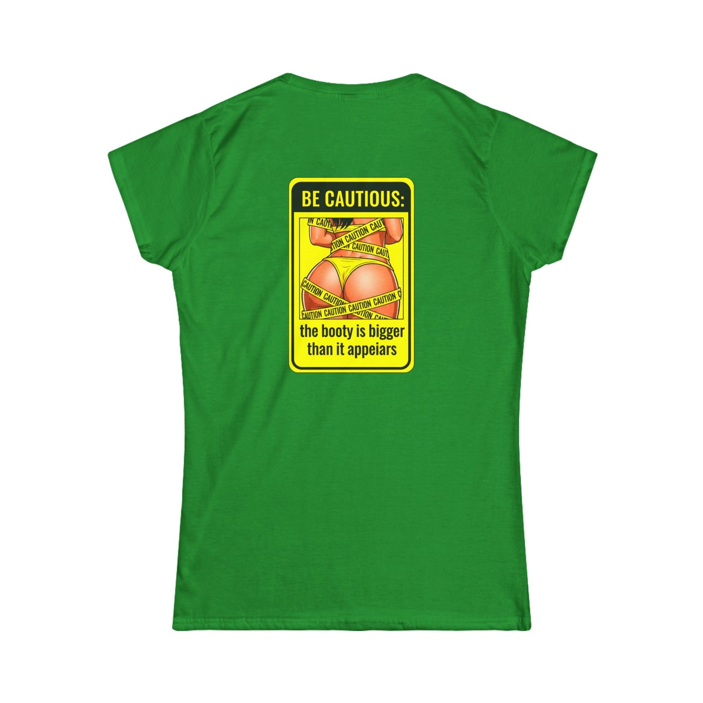 ‘Be Cautious’ Women's Double-Sided Graphic T-Shirt
