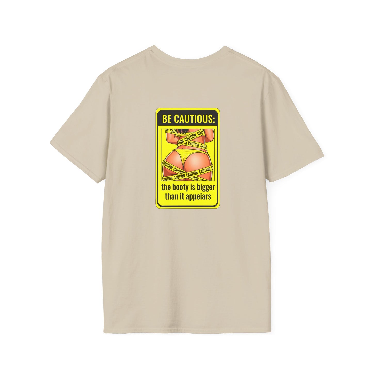 'Be Cautious' Unisex Double-Sided Graphic T-Shirt