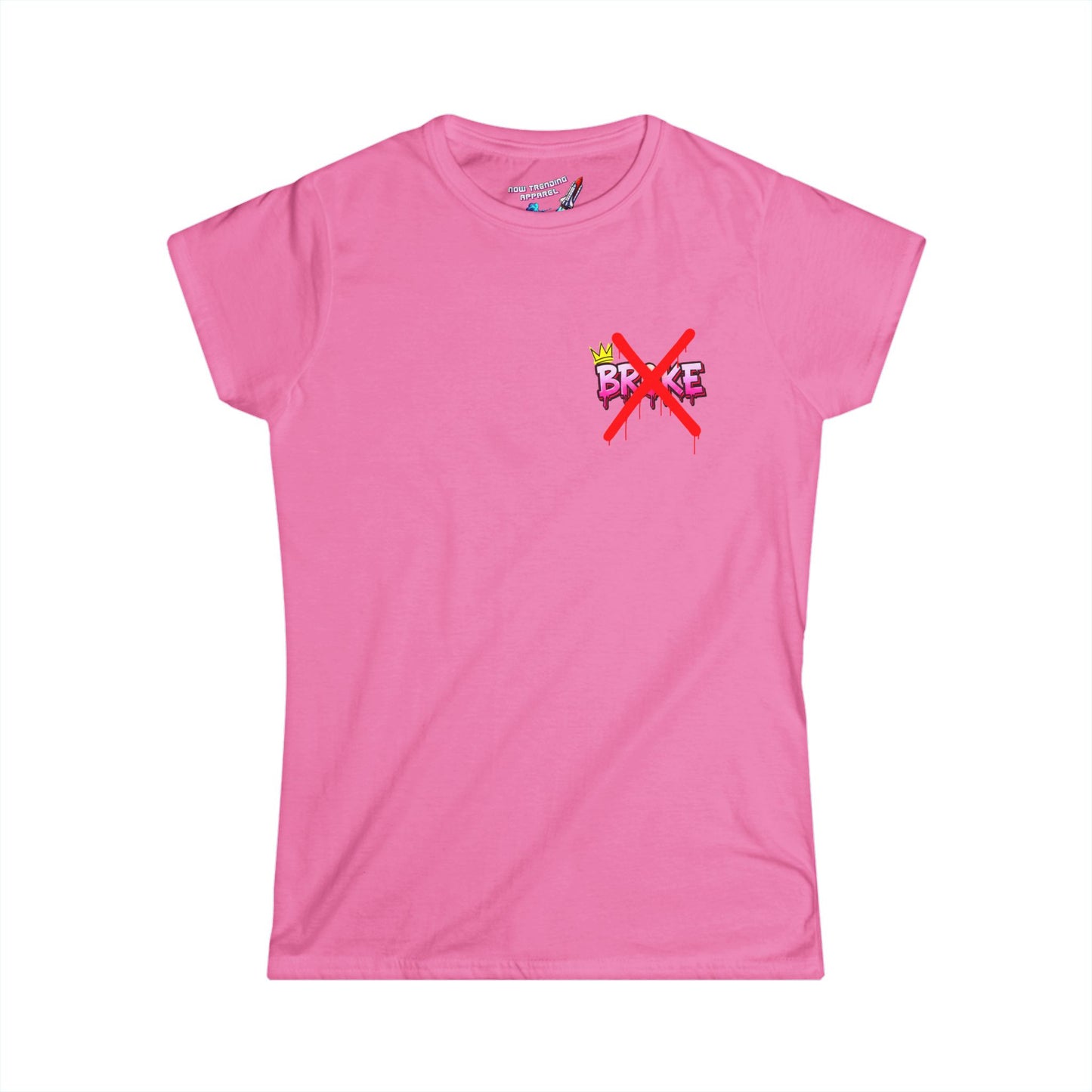 ‘No Broke Boys’ Women's Double-Sided Graphic T-Shirt