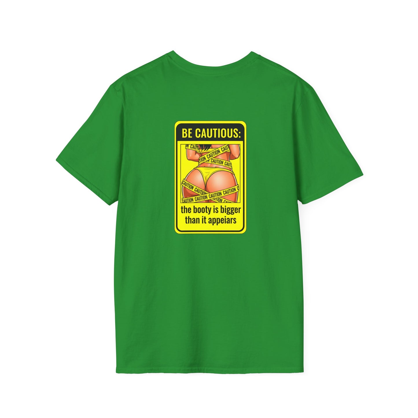 'Be Cautious' Unisex Double-Sided Graphic T-Shirt