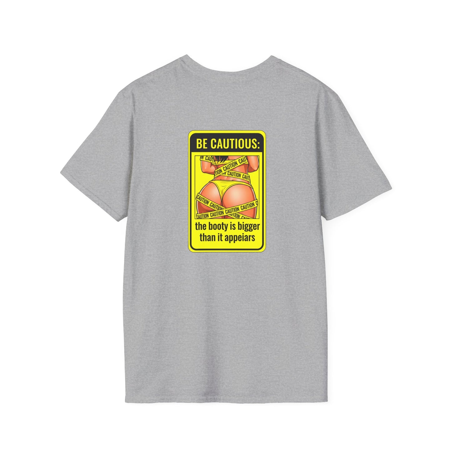 'Be Cautious' Unisex Double-Sided Graphic T-Shirt