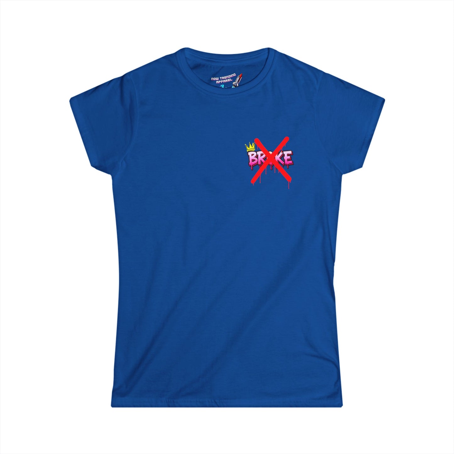 ‘No Broke Boys’ Women's Double-Sided Graphic T-Shirt