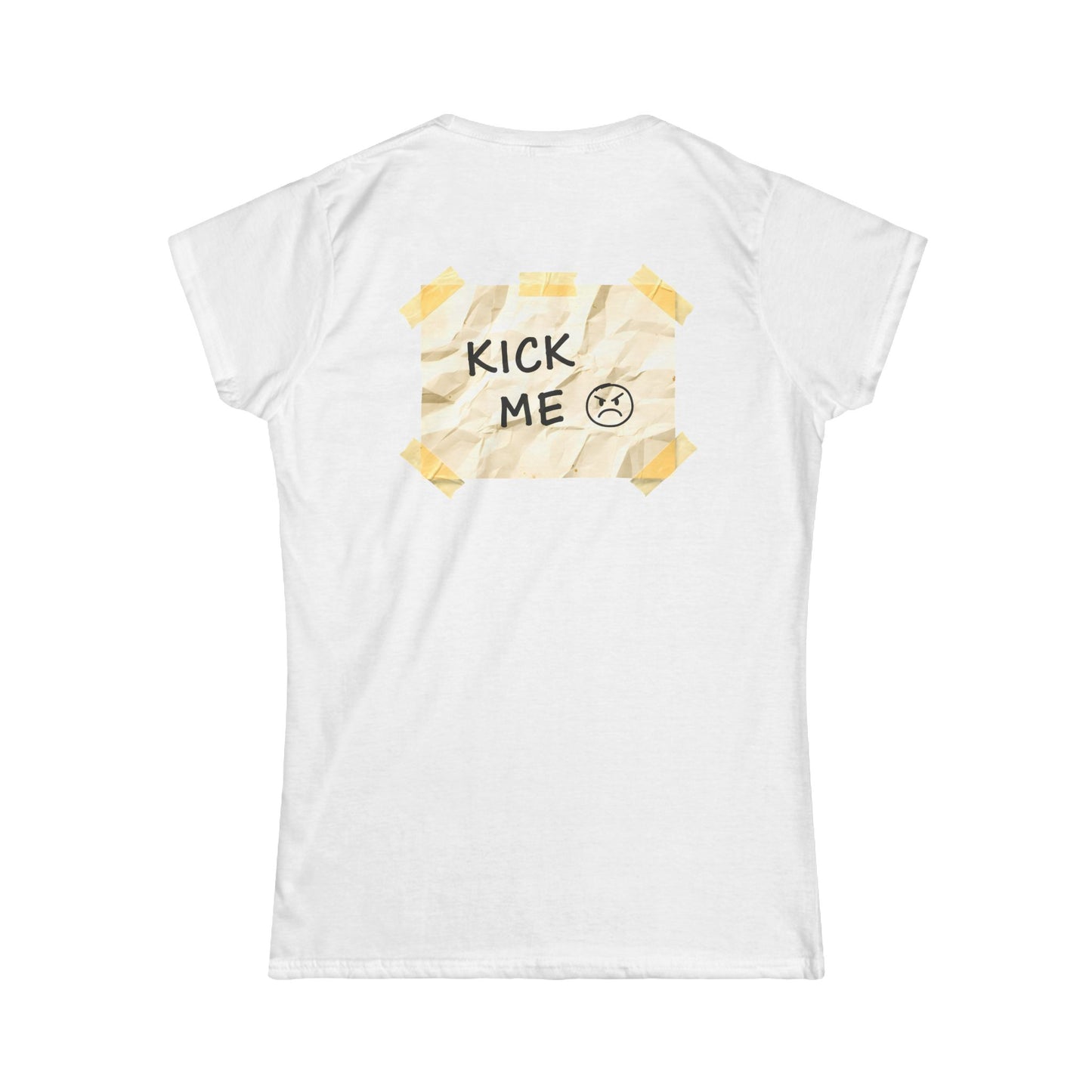 'Kick Me' Women's Double-Sided Graphic T-Shirt
