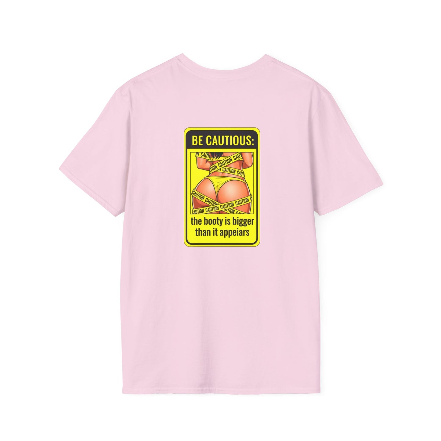 'Be Cautious' Unisex Double-Sided Graphic T-Shirt