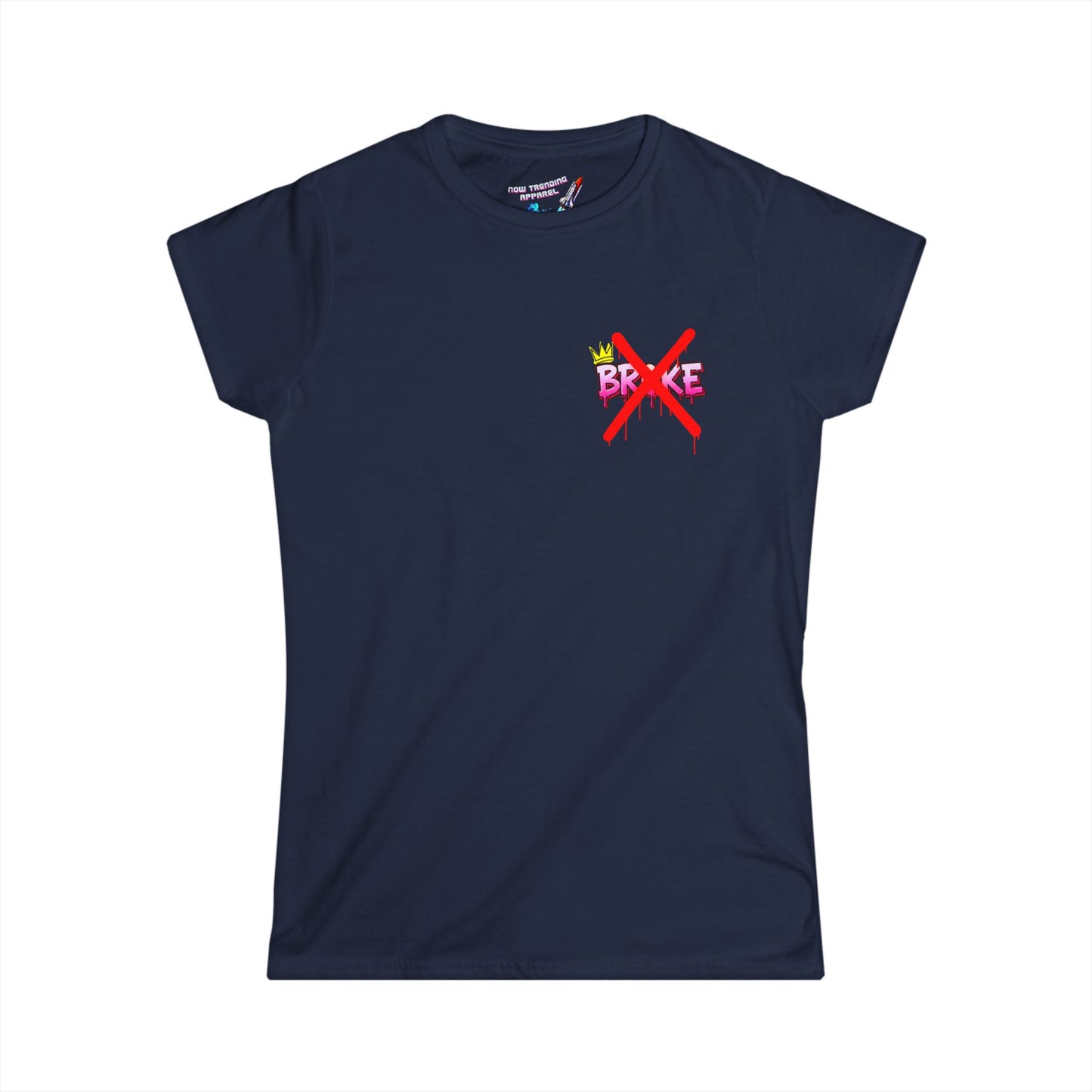 ‘No Broke Boys’ Women's Double-Sided Graphic T-Shirt